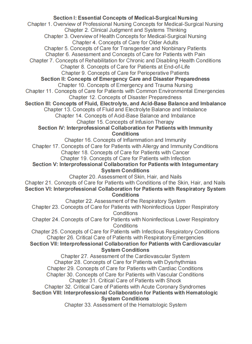 Test Bank Medical-Surgical Nursing: Concepts for Clinical Judgment and Collaborative Care 11th Edition by Ignatavicius