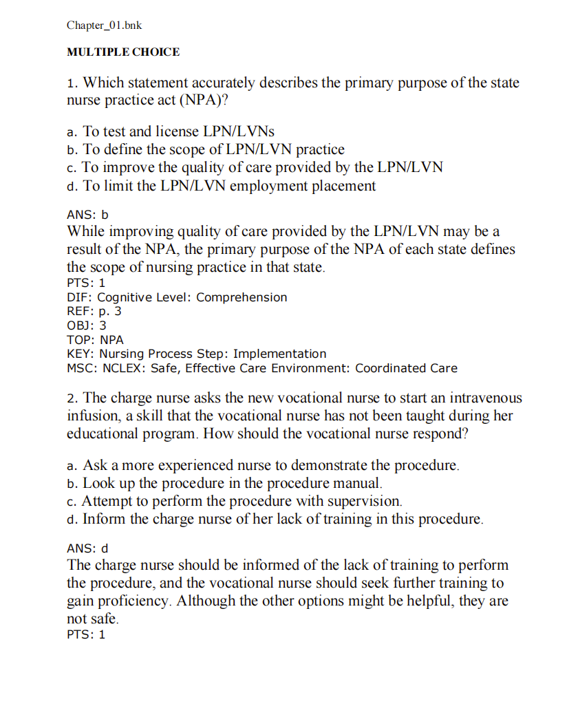 Test Bank Medical-Surgical Nursing: Concepts & Practice 5th Edition by Stromberg