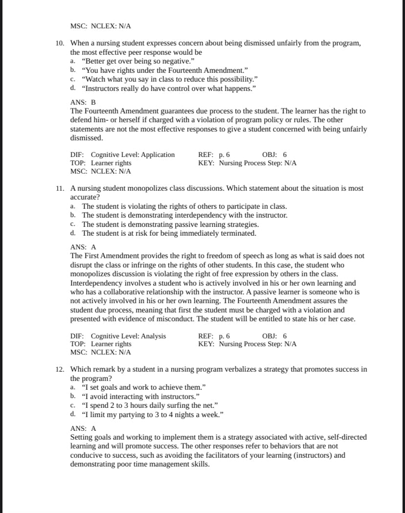 Test Bank Success in Practical/Vocational Nursing 8th Edition by Knecht