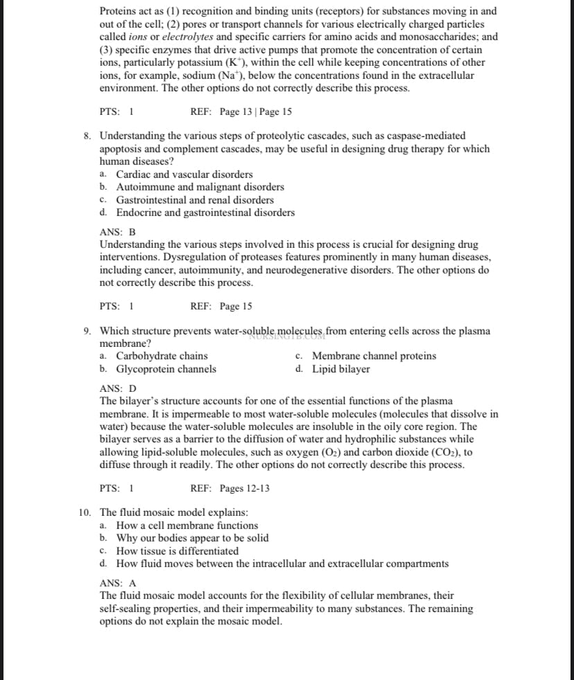Test Bank Pathophysiology: The Biologic Basis for Disease in Adults and Children 8th Edition by Kathryn L. McCance