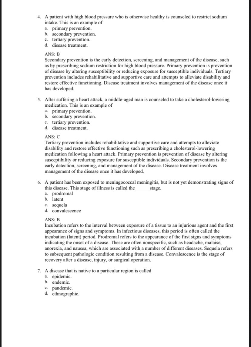 Test bank Pathophysiology, 7th Edition by Banasik