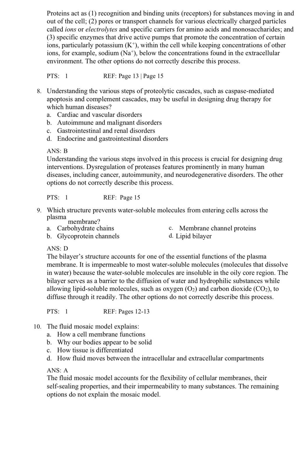 Test Bank Pathophysiology, 9th Edition by McCance