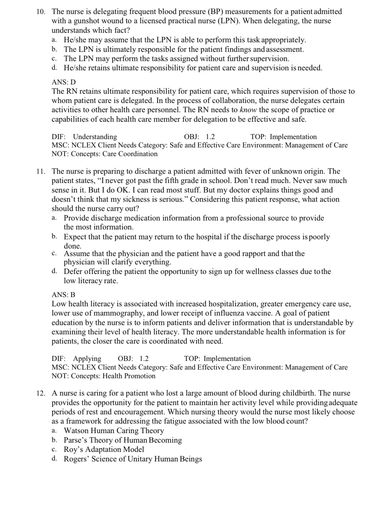 Test bank Fundamentals of Nursing Active Learning for Collaborative Practice 3rd Edition Yoost