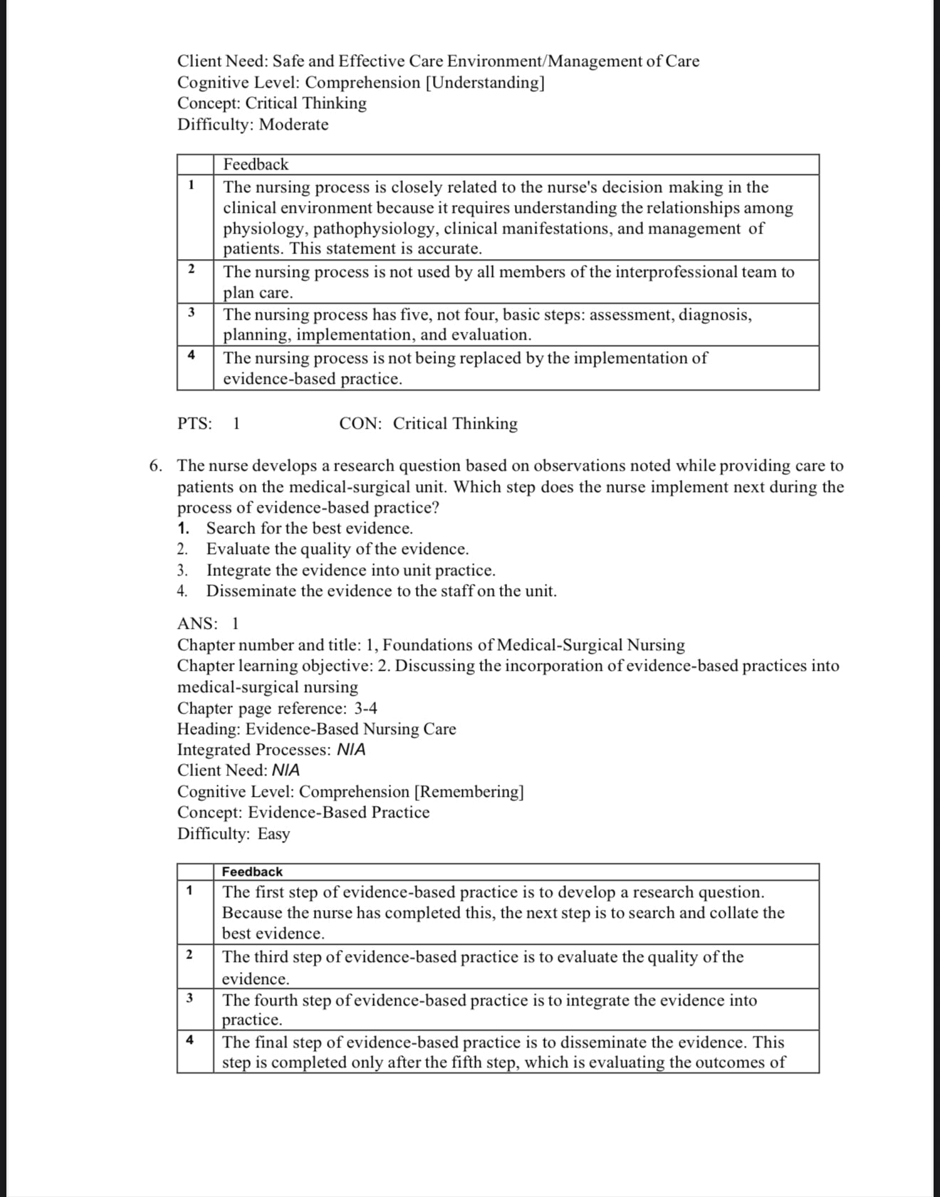 Test Bank Davis Advantage for Medical-Surgical Nursing: Making Connections to Practice, 3rd Edition by Janice J. Hoffman and Nancy J. Sullivan