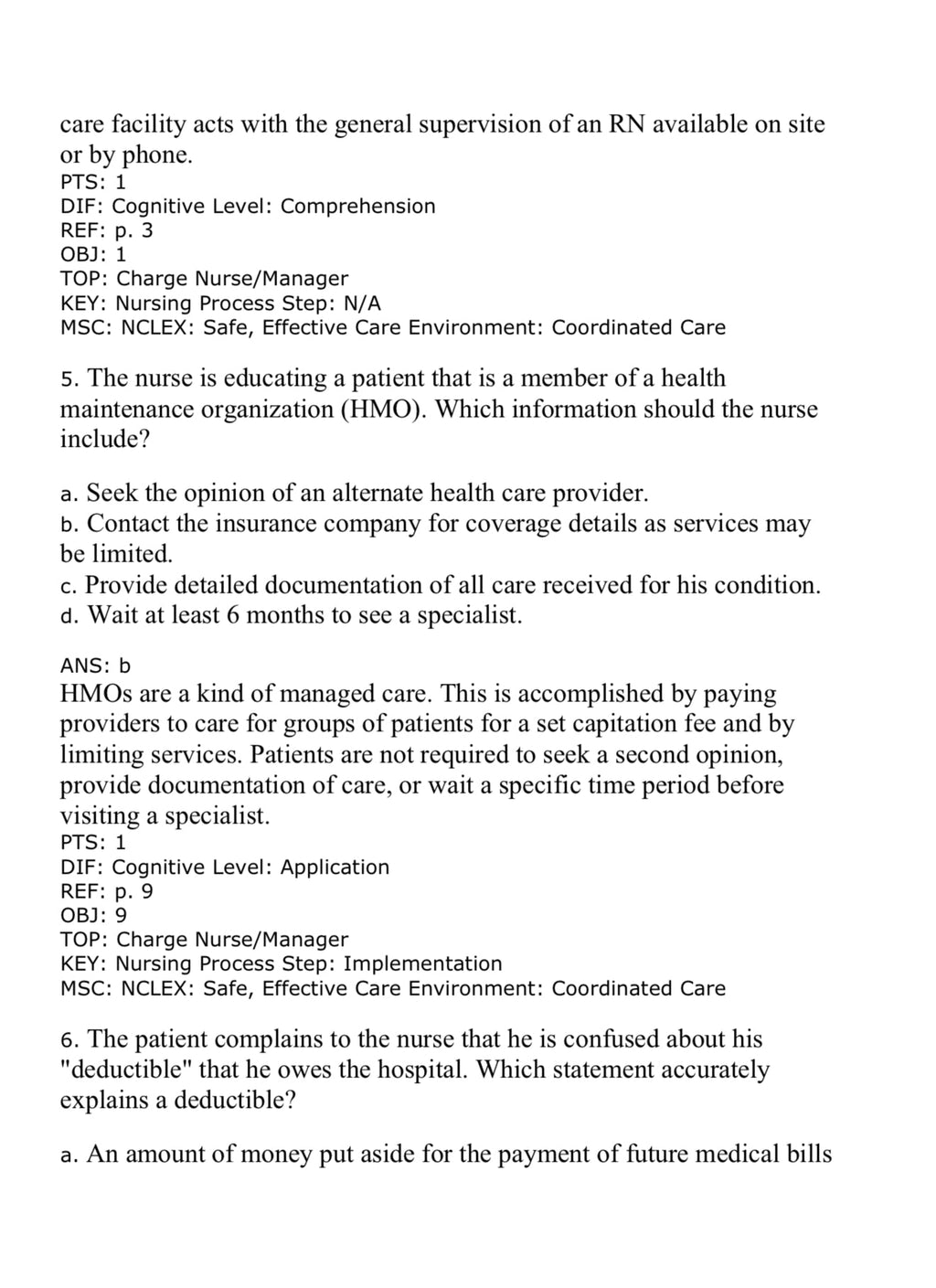 TEST BANK Medical-Surgical Nursing: Concepts and Practice 5th Edition By Stromberg
