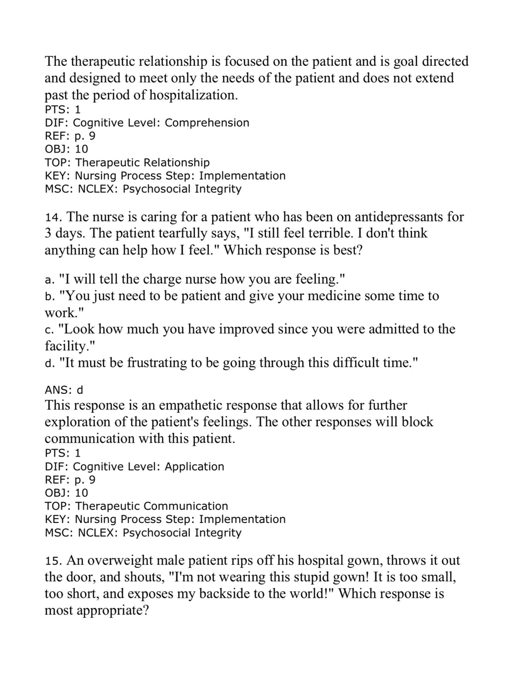 TEST BANK Medical-Surgical Nursing: Concepts and Practice 5th Edition By Stromberg