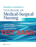 Test Bank Brunner & Suddarth's Medical-Surgical Nursing 15th Edition by Hinkle